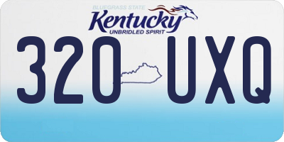 KY license plate 320UXQ