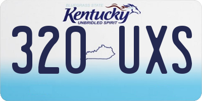 KY license plate 320UXS