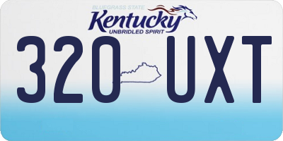KY license plate 320UXT