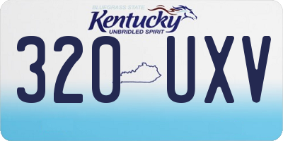 KY license plate 320UXV