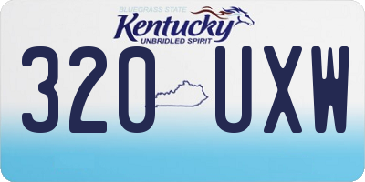KY license plate 320UXW