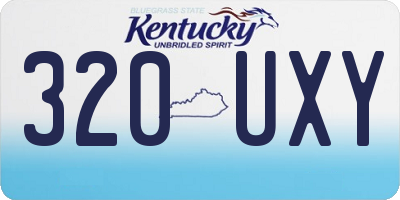 KY license plate 320UXY