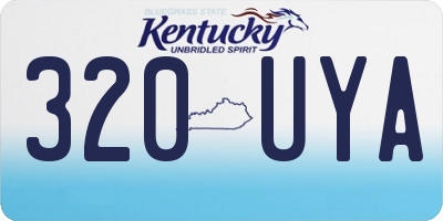 KY license plate 320UYA