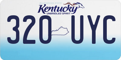 KY license plate 320UYC