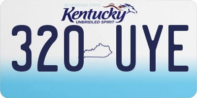 KY license plate 320UYE