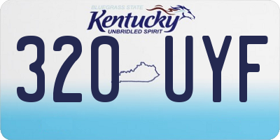 KY license plate 320UYF