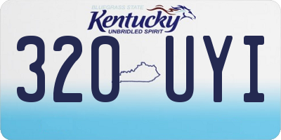 KY license plate 320UYI