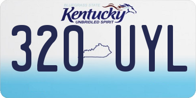 KY license plate 320UYL