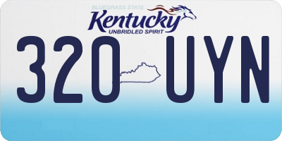 KY license plate 320UYN