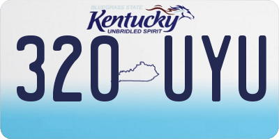 KY license plate 320UYU