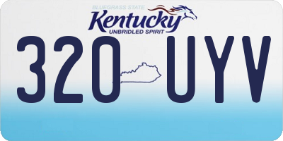 KY license plate 320UYV