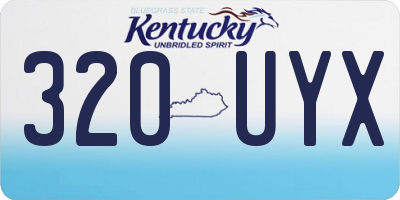 KY license plate 320UYX