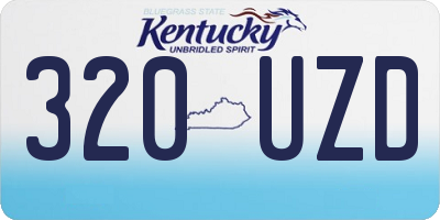 KY license plate 320UZD