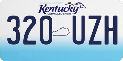 KY license plate 320UZH