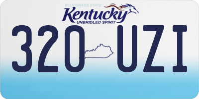KY license plate 320UZI