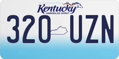 KY license plate 320UZN