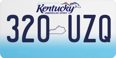 KY license plate 320UZQ