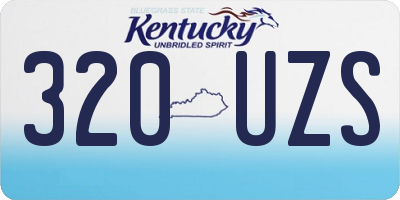 KY license plate 320UZS