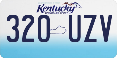 KY license plate 320UZV