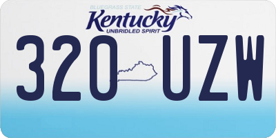KY license plate 320UZW