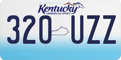 KY license plate 320UZZ