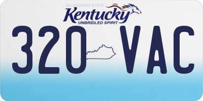 KY license plate 320VAC