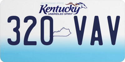 KY license plate 320VAV