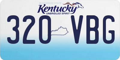 KY license plate 320VBG