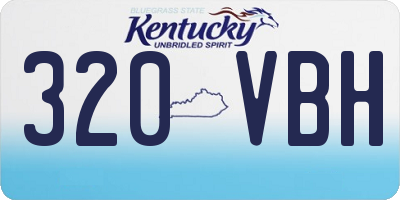 KY license plate 320VBH