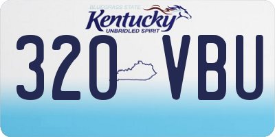 KY license plate 320VBU