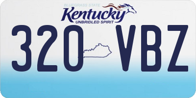 KY license plate 320VBZ