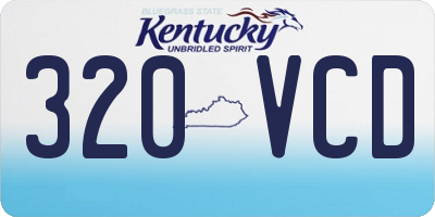 KY license plate 320VCD