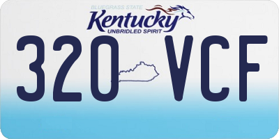 KY license plate 320VCF