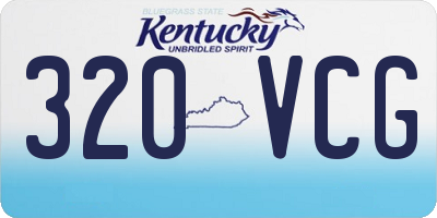KY license plate 320VCG
