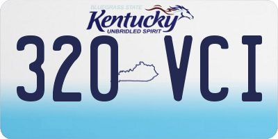 KY license plate 320VCI