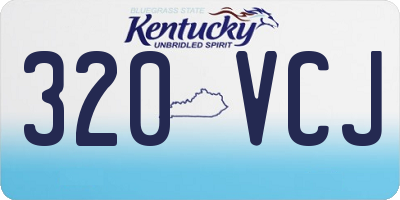 KY license plate 320VCJ
