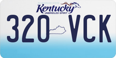 KY license plate 320VCK