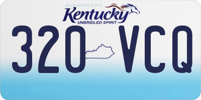 KY license plate 320VCQ