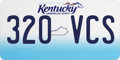 KY license plate 320VCS