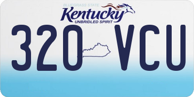 KY license plate 320VCU
