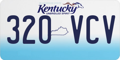 KY license plate 320VCV
