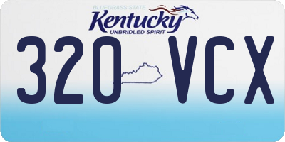 KY license plate 320VCX