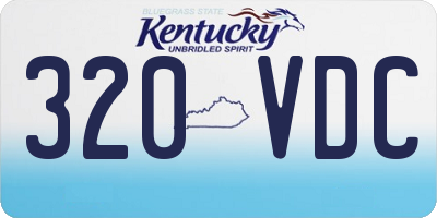 KY license plate 320VDC