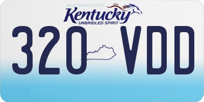 KY license plate 320VDD