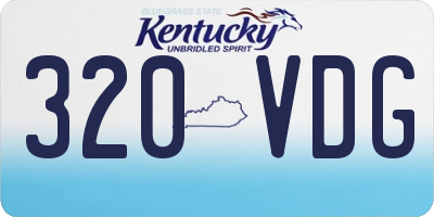 KY license plate 320VDG