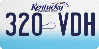 KY license plate 320VDH