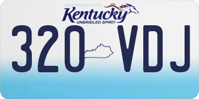 KY license plate 320VDJ