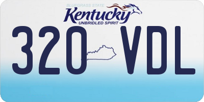 KY license plate 320VDL