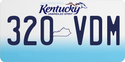 KY license plate 320VDM