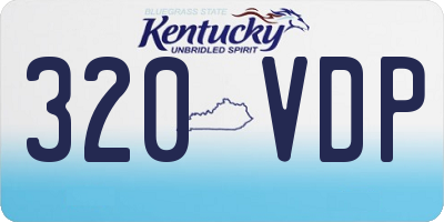 KY license plate 320VDP